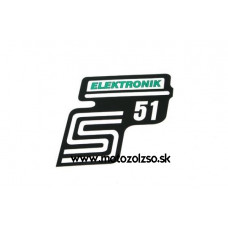 Nálepka bočná S51 Elektronik zelená